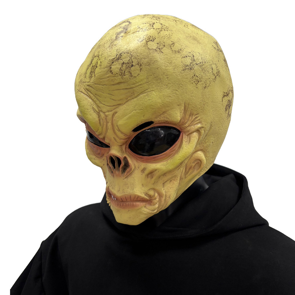 Latex Alien Mask Realistic - หน้ากากเอเลี่ยน UFO สมจริง หน้ากากลาเท็กซ์ตาโต สำหรับคอสเพลย์ ฮาโลวีน