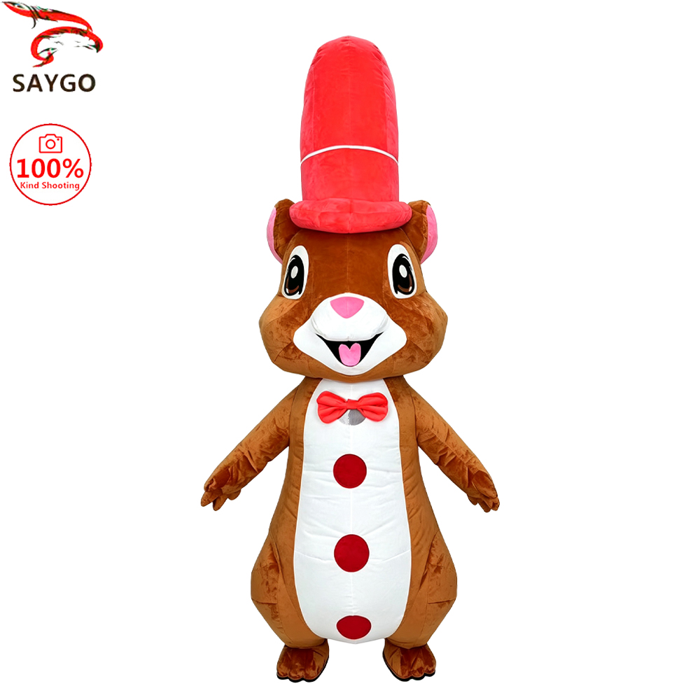 Costumes - ชุดมาสคอตกระต่ายแดงแบบเป่าลม SAYGO สำหรับผู้ใหญ่ ชุดคอสเพลย์ตัวละคร งานพาเหรด งานปาร์ตี้คริสต์มาส