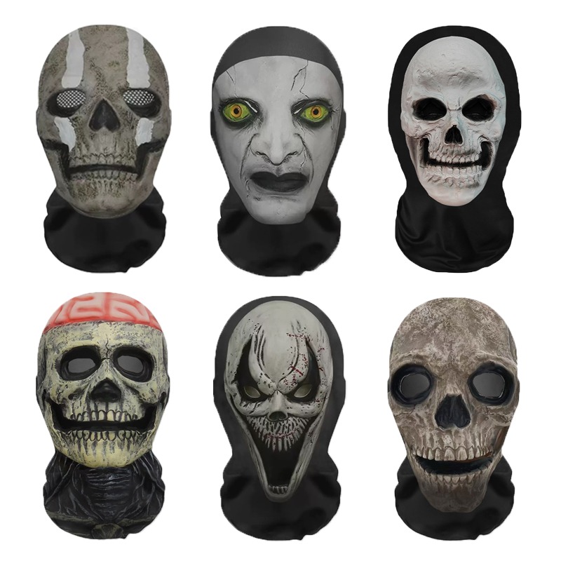 Led Purge Mask Halloween - ฮาโลวีน Ghost Face 3D หน้ากาก Balaclava