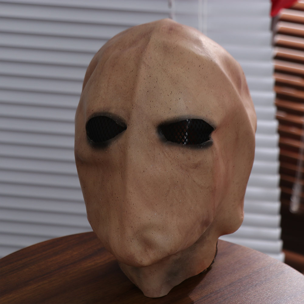Latex Alien Mask Realistic - หน้ากากสแลนเดอร์แมนไร้หน้าสำหรับฮาโลวีน หน้ากากหัวกะโหลกเอเลี่ยนสมจริง หมวกกันน็อคยางลาเท็กซ์ ปลอดสารพิษ อุปกรณ์คอสเพลย์ปาร์ตี้ 3