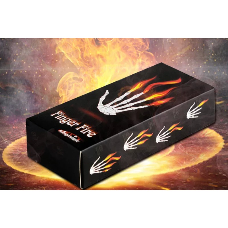 Thumb Tip Magic Trick Set - ชุดอุปกรณ์มายากลปล่อยไฟจากนิ้วมือ 4 ชิ้น/ชุด สำหรับมายากลปล่อยไฟจากปลายนิ้ว สำหรับนักมายากลมืออาชีพ สร้างภาพลวงตาบนเวที