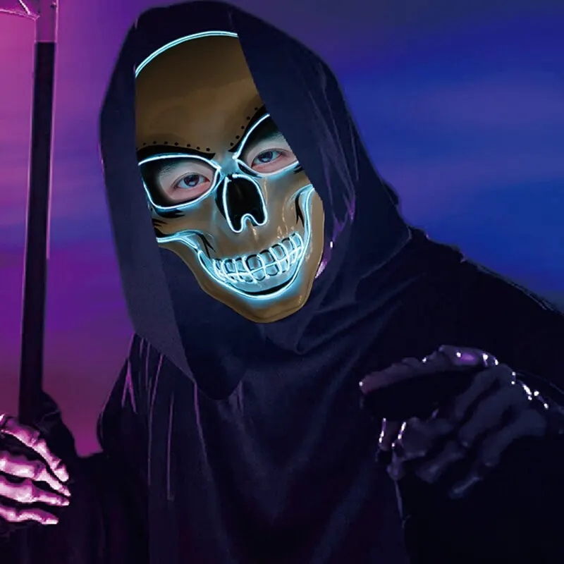 หน้ากากฮาโลวีนสำหรับผู้ใหญ่ หน - Led Purge Mask Halloween บทวิจารณ์และราคา