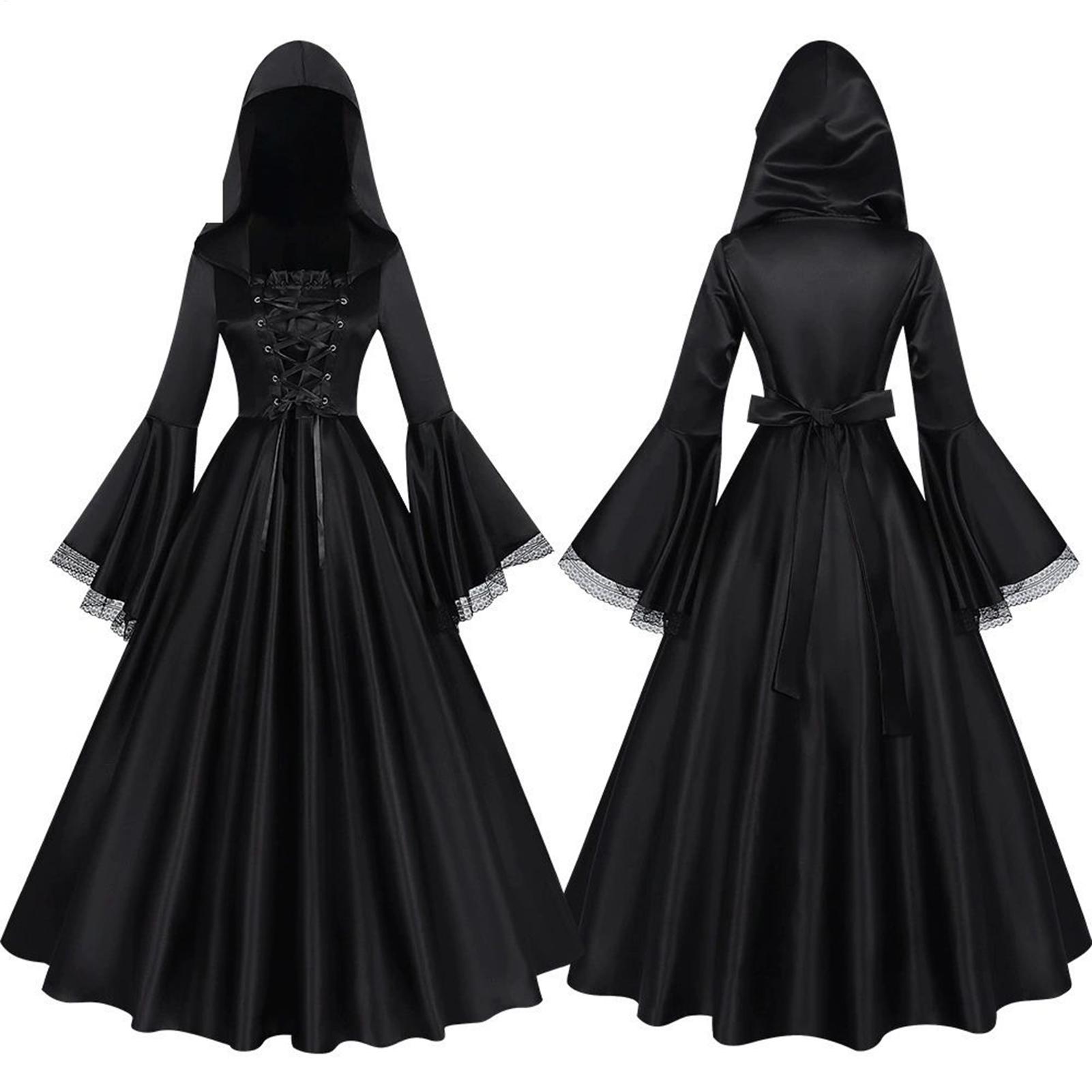 ชุดแม่มดฮาโลวีน ชุดเดรสยาวสไตล - Medieval Renaissance Dress Women บทวิจารณ์และราคา