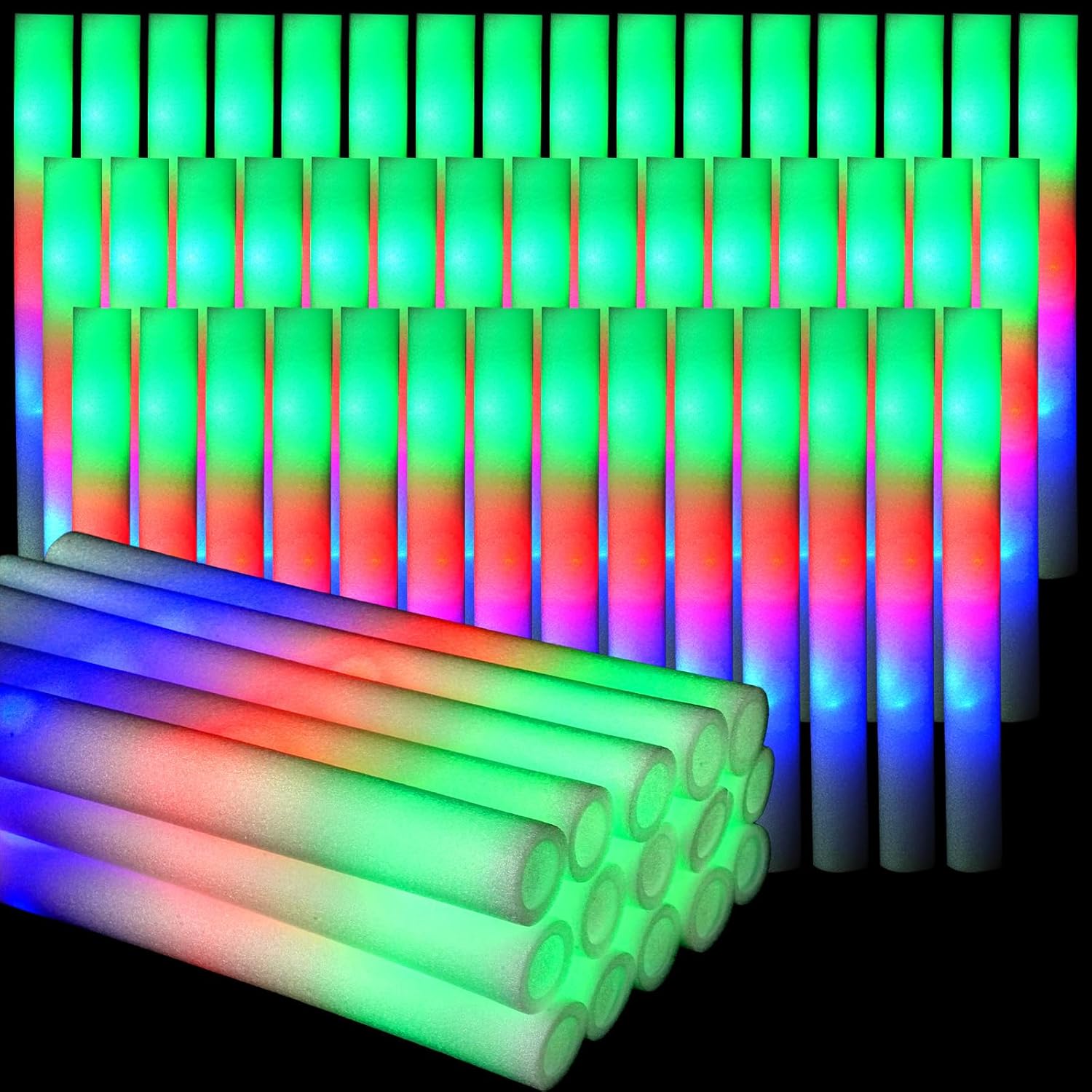 30 ชิ้นโฟม Glow Sticks 3 โหมดท - Flashing Led Foam Sticks Party บทวิจารณ์และราคา