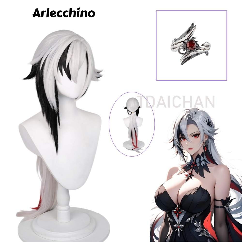 เก็นชิน อิมแพ็ค อาร์เลคชิโน่คอ - Anime Cosplay Wig Heat Resistant บทวิจารณ์และราคา