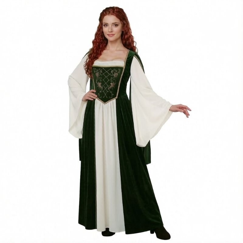 ชุดคอสเพลย์ยุคกลางใหม่ ชุดเดรส - Medieval Renaissance Dress Women บทวิจารณ์และราคา
