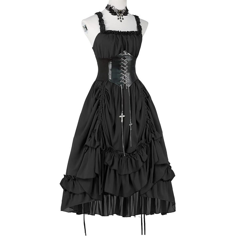 ชุดเดรสโกธิคผู้หญิง คอร์เซ็ทสี - Medieval Renaissance Dress Women บทวิจารณ์และราคา