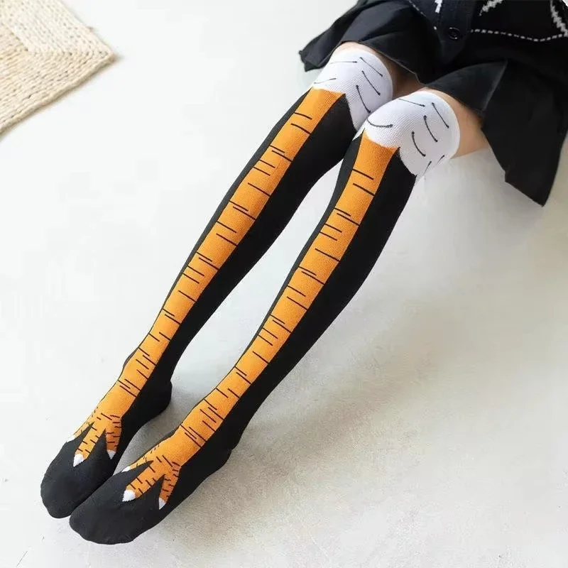 ผู้หญิงอินเทรนด์ถุงเท้าเข่าควา - Funny Chicken Leg Socks บทวิจารณ์และราคา