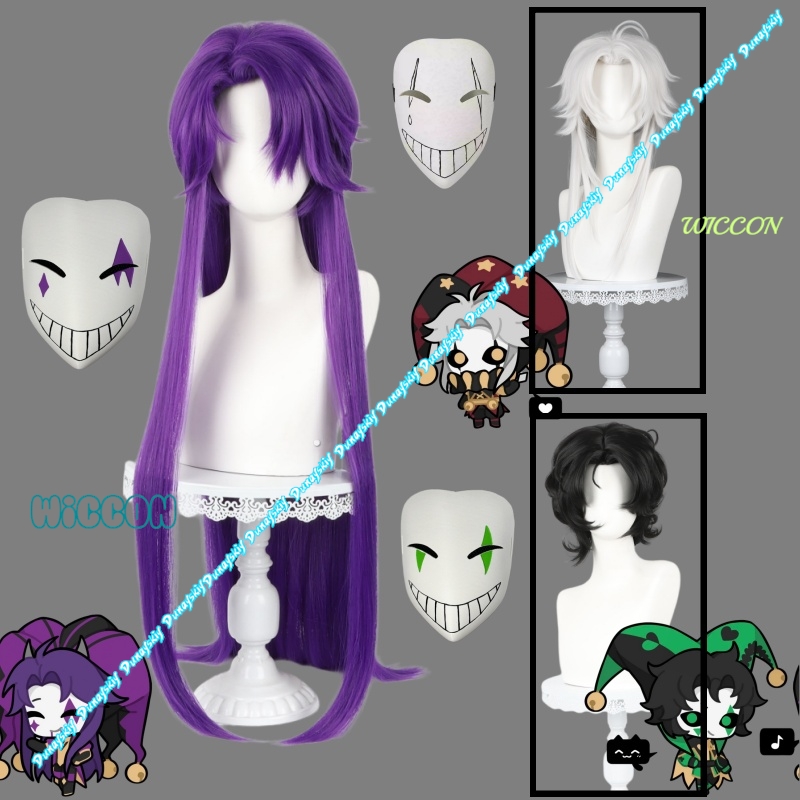 วิกผมสั้นสีขาวสำหรับผู้ชาย สไต - Anime Cosplay Wig Heat Resistant บทวิจารณ์และราคา