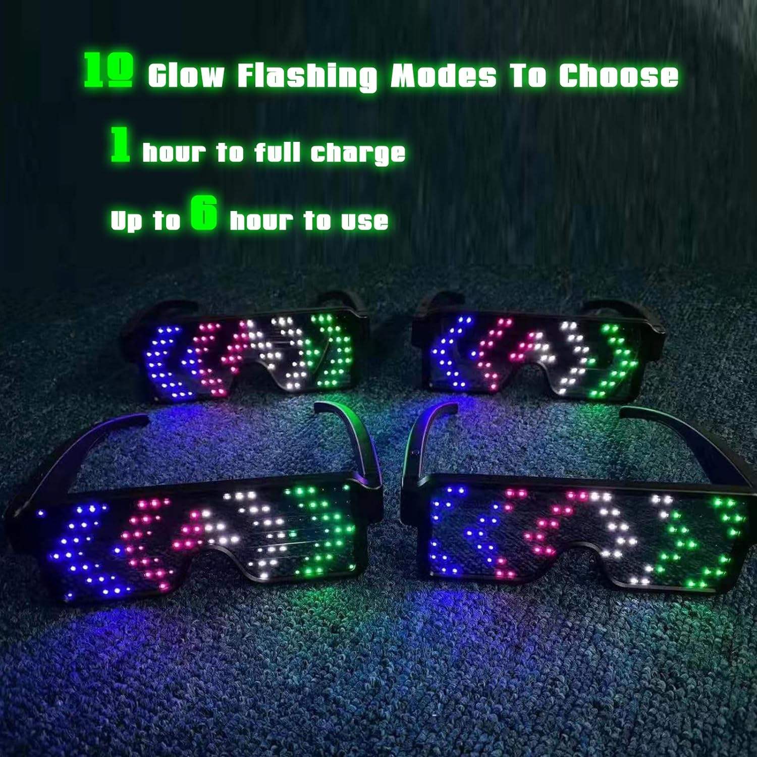 แว่นตา LED เรืองแสง แว่นตาปาร์ - Glow In The Dark Party Glasses บทวิจารณ์และราคา