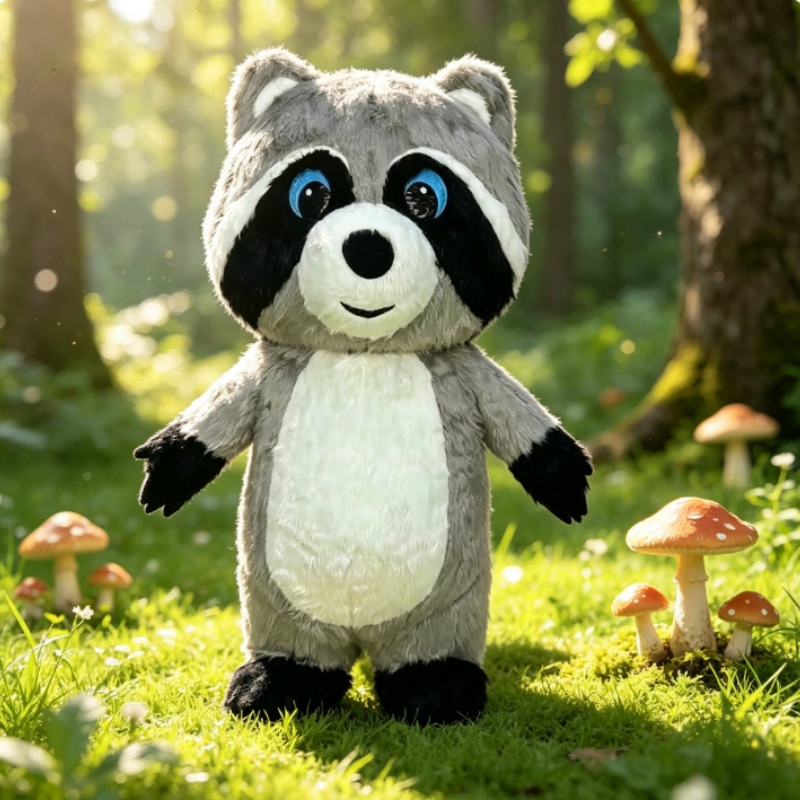 ชุดมาสคอตแรคคูนเป่าลมผ้ากำมะหย - Costumes บทวิจารณ์และราคา